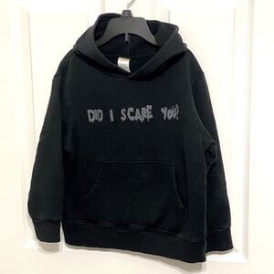 Gymboree | Boys Girls Soft Spooky Black Hoodie Sweatshirt Size S 5/6 Halloween